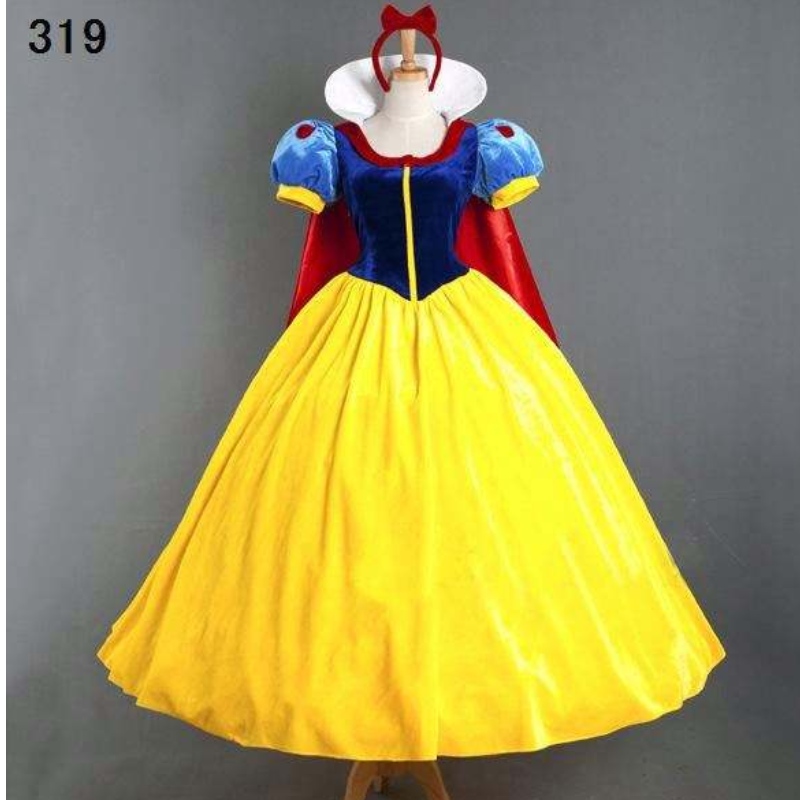 Femmes en gros des femmes adultes Cartonne animée princesseneige blanche costume à vendre blancneige princesse avec agitation