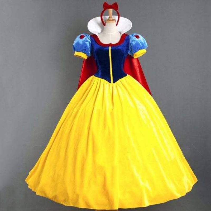 Robe de cosplay adulteneige blanche fille princesse robe femme adulte/children princesseneige blanc halloween fête costume