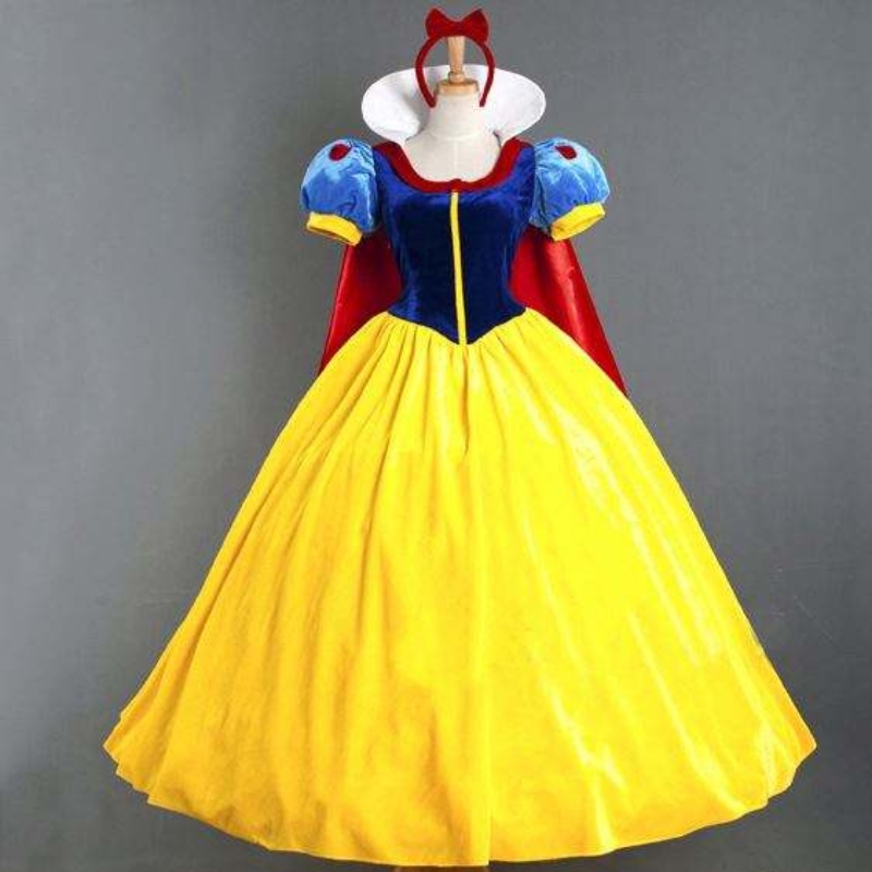 Robe de cosplay adulteneige blanche fille princesse robe femme adulte/children princesseneige blanc halloween fête costume