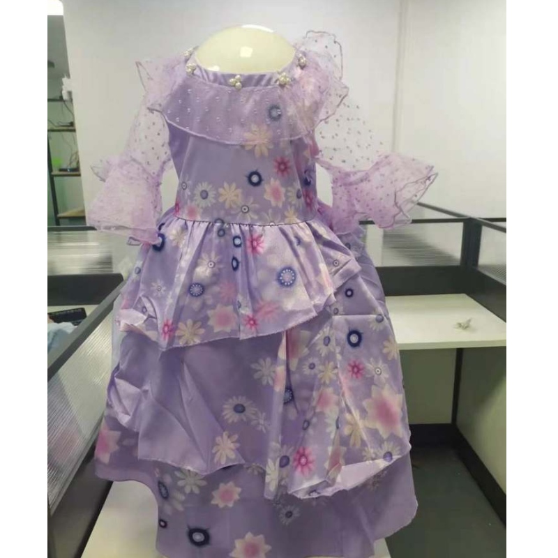 2022 Baby fille robe mirabel fille princesse robe élégante soirée de soirée tutu robe de bal Encanto Children Cosplay Costume