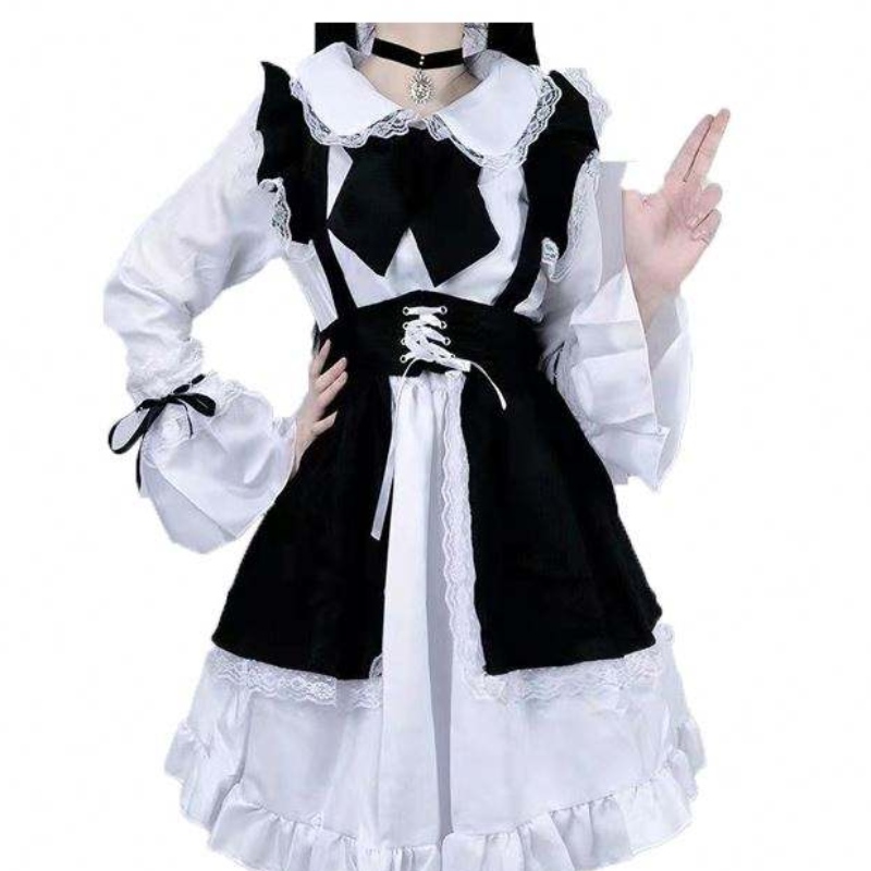 Femme Maid tenue robe d'animenoir et blanc robe robe lolita robes hommes costume costume costume costume