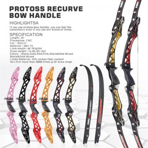 Elongarrow 68inch/70inch ET-11 ILF Recurve Bow Arcry Arc de tir à la compétition