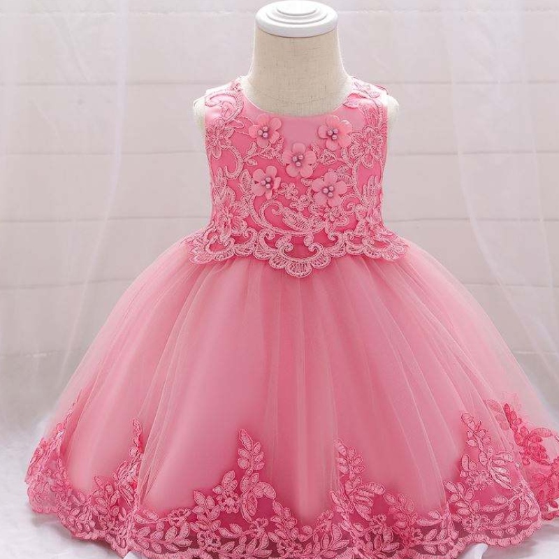 Baige Dernière Party Wear Children Robe Birthday Robes de 1 an pour une fête de fille