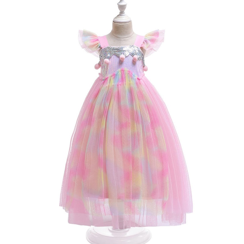 Vente chaude Belle princesse pour enfants Vêtements porter une fête d'anniversaire Unicorn Horn Sequin Tutu Girl Robe pour petites filles