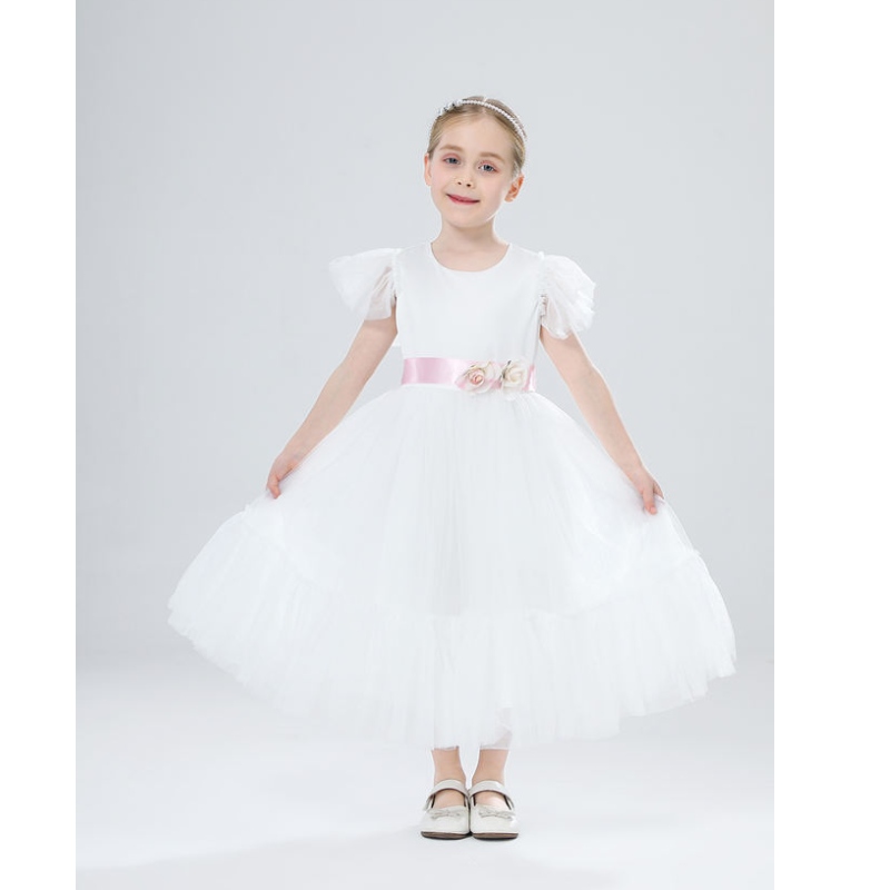 Robe de fille de fleur enfants robes de mariée de demoiselle d'honneur pour enfants