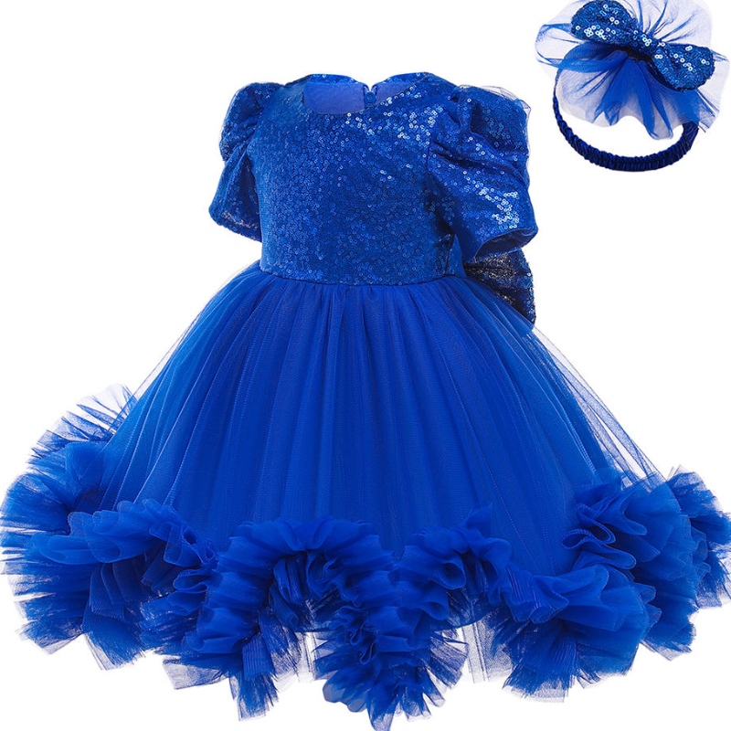 Robe de bébé pour filles 1ère année robe d'anniversaire de fête en bascule