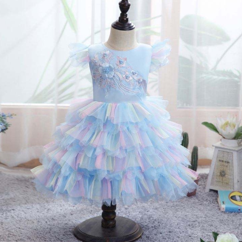 Baige Girls \\ 'robe manches courtes ballet colorénouvelles filles \\' princesse robe robe Design d0755