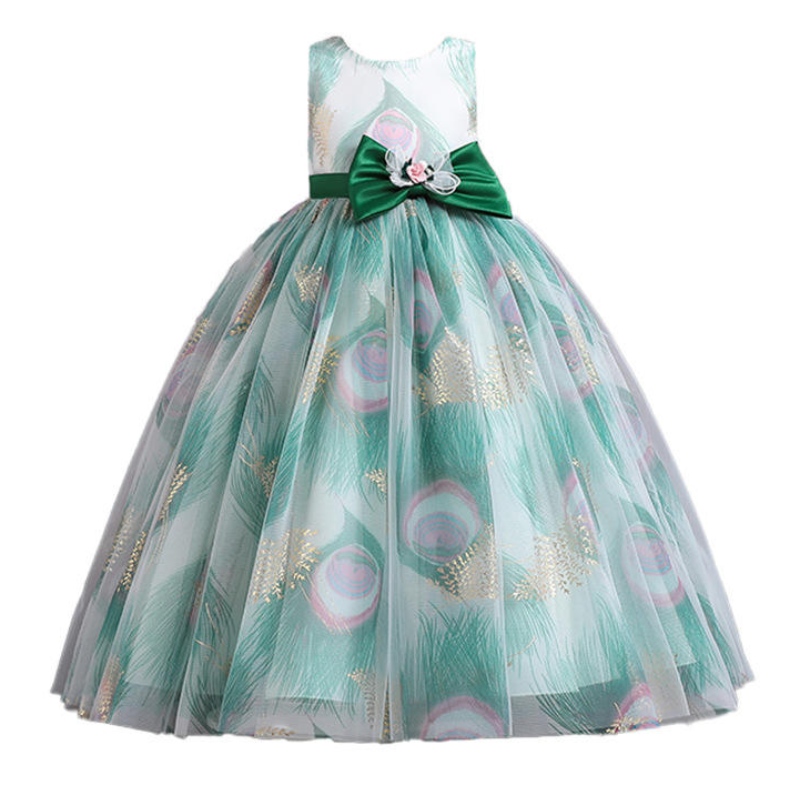 Costume de fête de mariage en soirée de princesse pour les enfants robes d'été de fleur en tulle robes d'été