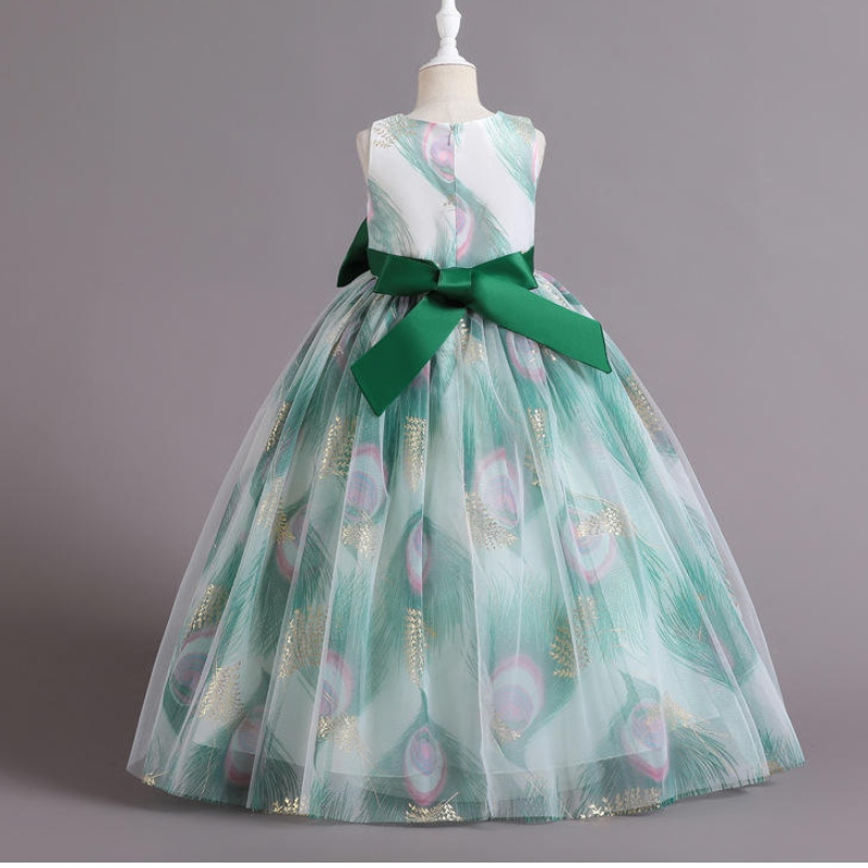 Costume de fête de mariage en soirée de princesse pour les enfants robes d'été de fleur en tulle robes d'été