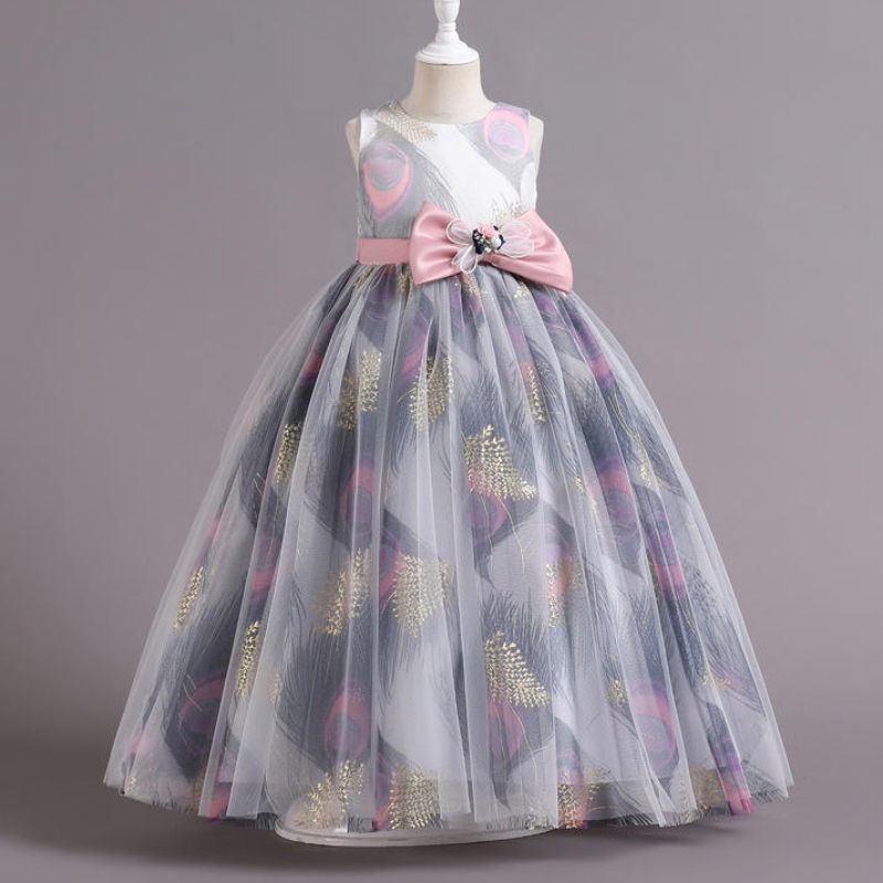 Costume de fête de mariage en soirée de princesse pour les enfants robes d'été de fleur en tulle robes d'été