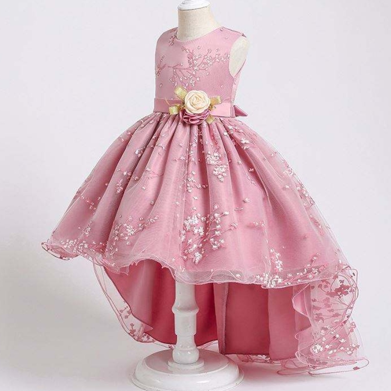 Robe de fête pour enfants Taille de la jupe princesse fille de mariage fille fleur fille robes avec belle dentelle