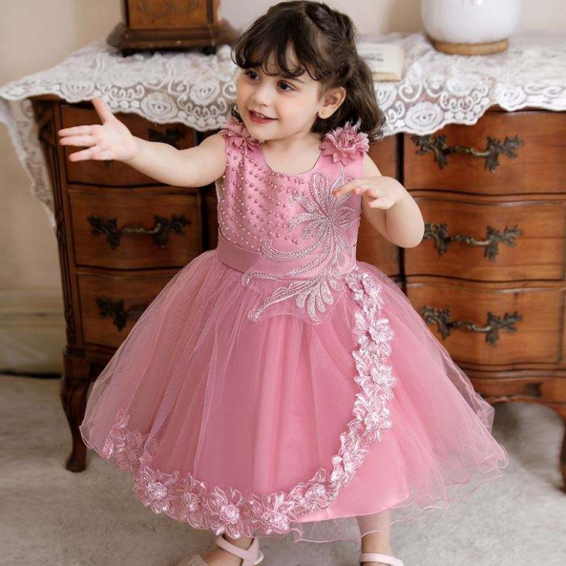 Baige Dernières filles robes vestimentaires en tulle robe de fleur en tulle pour fille de soirée robe de soiréen2111
