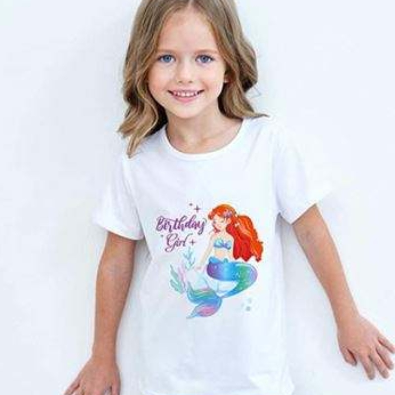 Baige girl d'été à manches courtes à manches mignonnes mignonnes licorne t-shirt t-shirt arc-en-ciel jupe de performance tutu