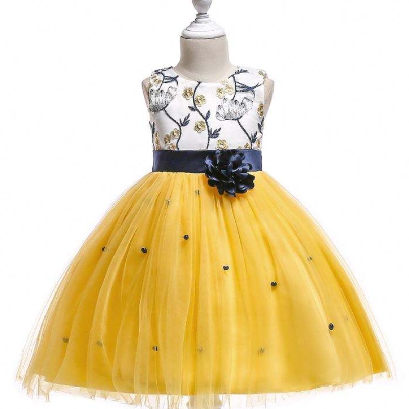 Bébé fille d'été coton sans manches de Noël robes florales enfants robe de fête de princesse l5022