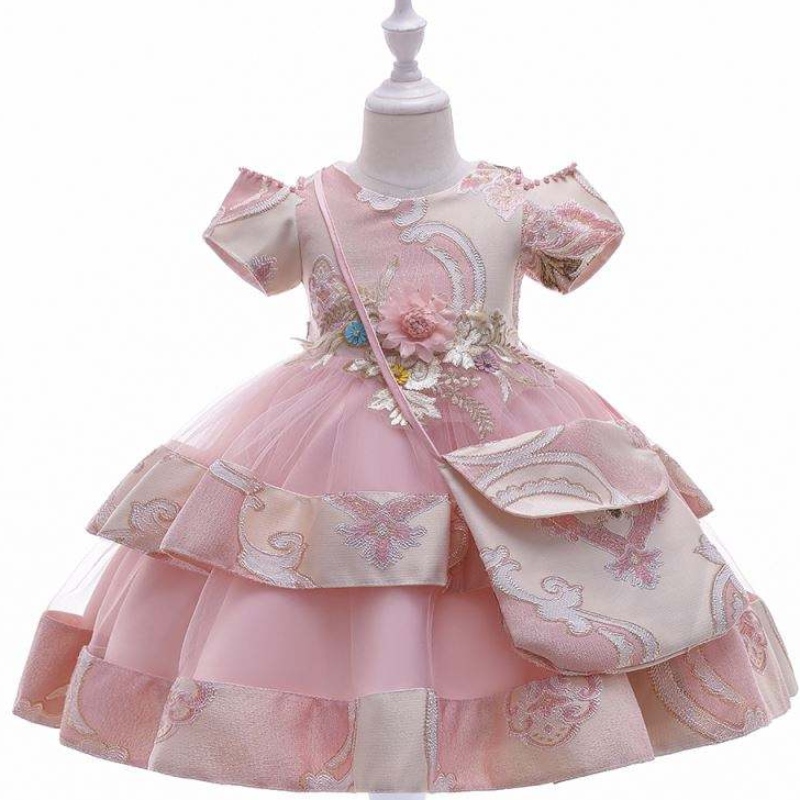 Baige Amazon Vente chaude Nouveau événement de mariage Cérémonie d'anniversaire Robe de fête de fille 3-8 ans
