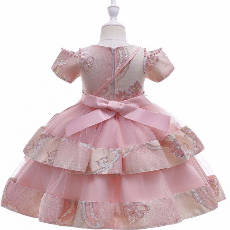 Baige Amazon Vente chaude Nouveau événement de mariage Cérémonie d'anniversaire Robe de fête de fille 3-8 ans
