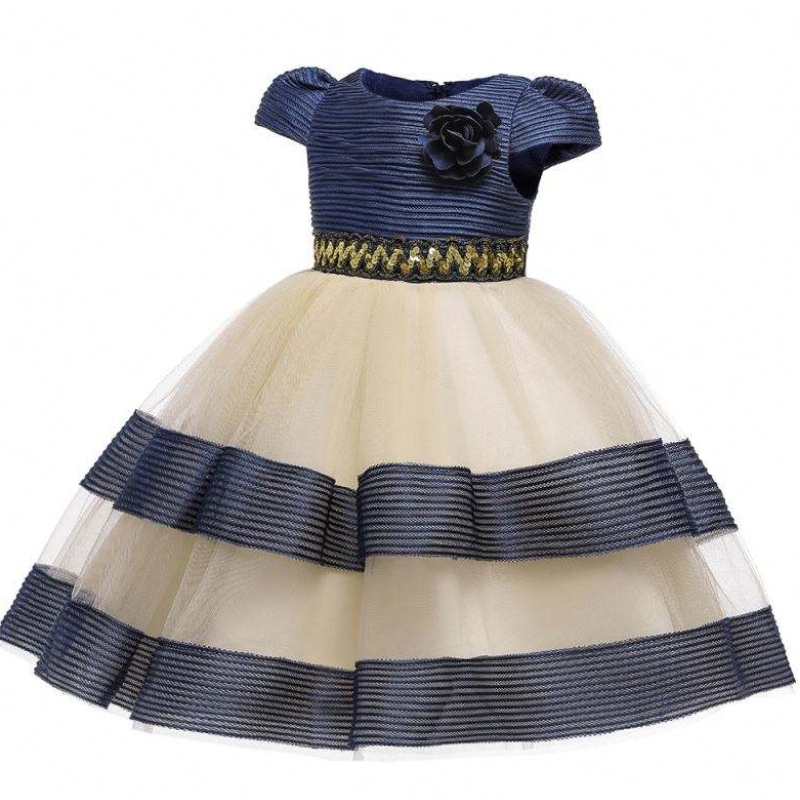 Baigenew design girls gâteau robe élégante soirée formelle bébé fleur fille robes l5160