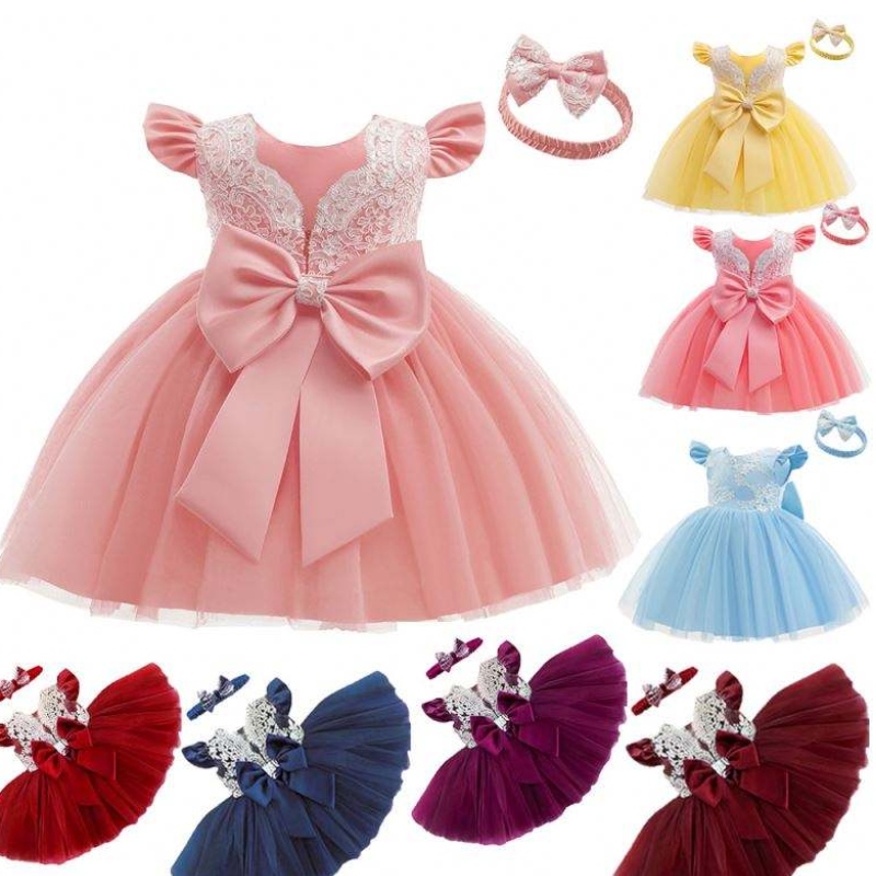 Vêtements en gros de haute qualité Vêtements bébé filles élégant robe de fête d'anniversaire