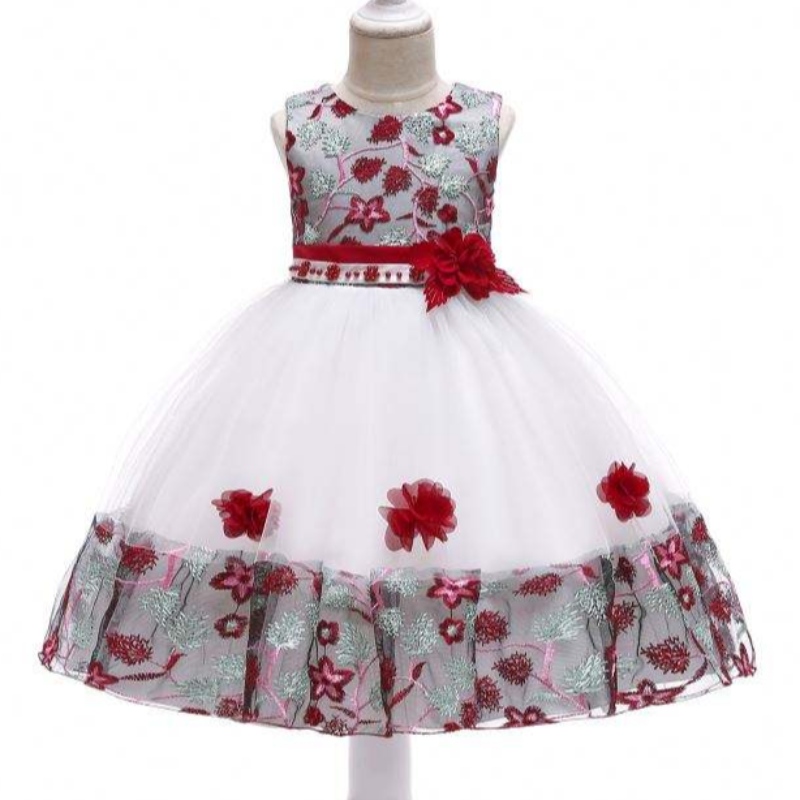Best-seller kids flower fête robe enfants girl girl frock bébé mini vêtements anniversaire l5045