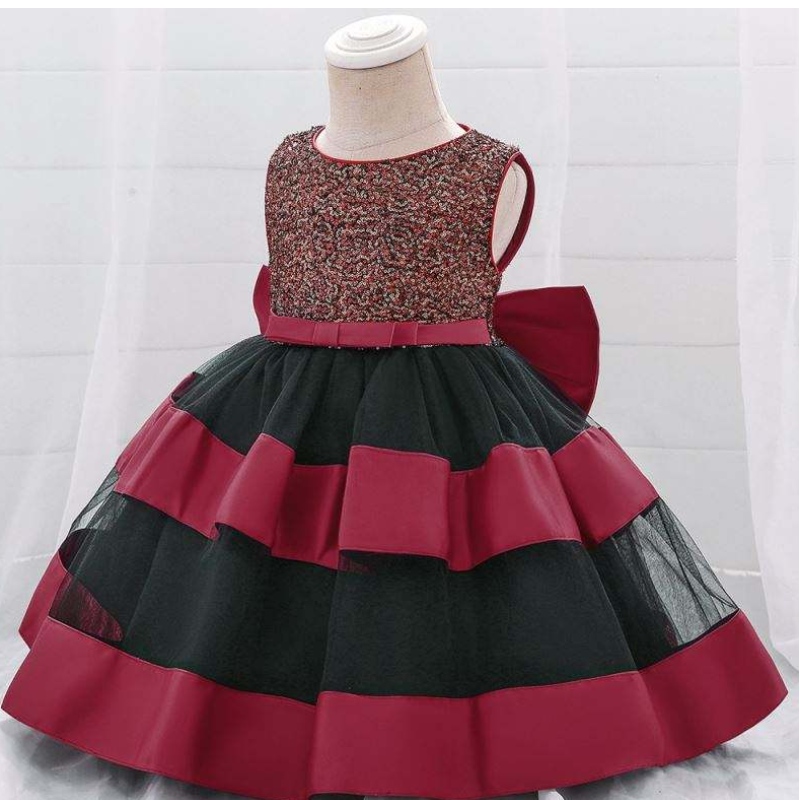 Baige en gros fille vêtements moelleux bal maxi fashion couche gâteau robe formelle applique fille robes princesse pour enfants l1919xz