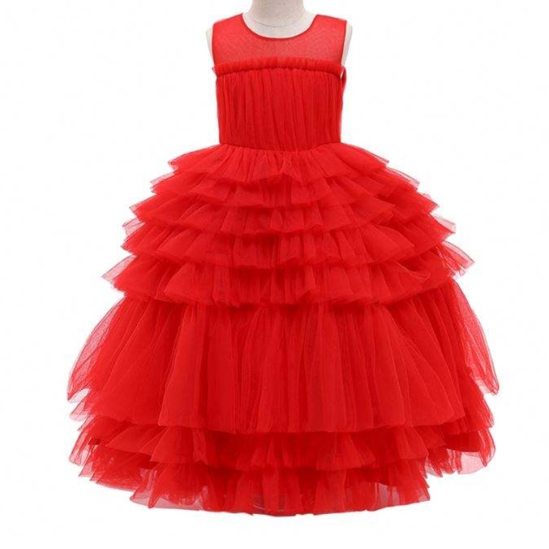 Baige 2021 Nouvelle design Girls Robes en couches Robe de bal robe de fête de tutu