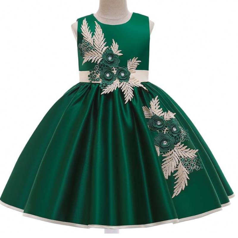 Baige Kids Garments Robes de mariée Robes de mariée Dernier design du genou Design Beautiful Children Robe