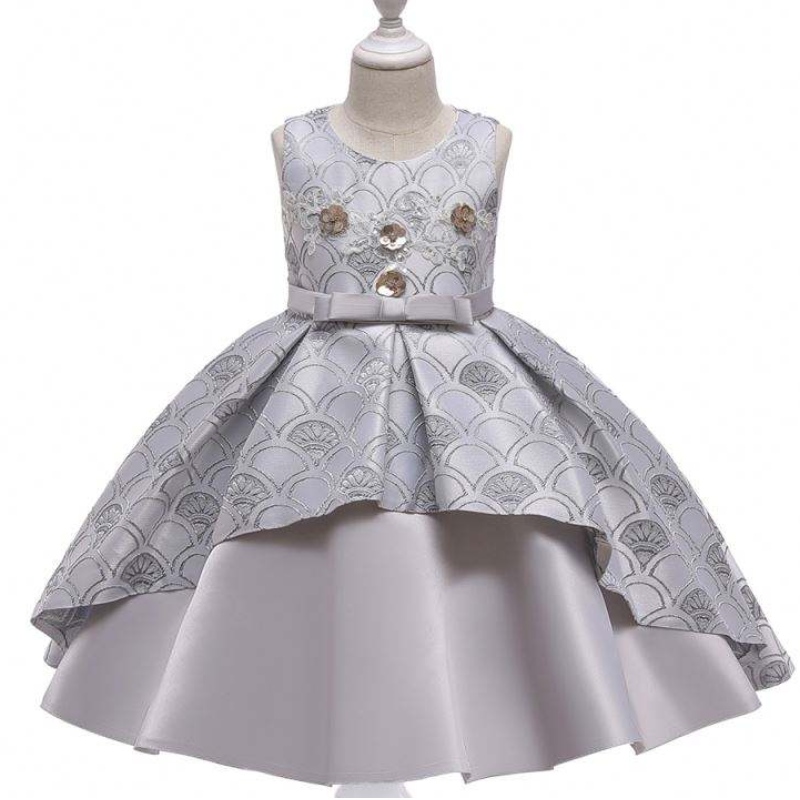 Baige Summer Nouveau Design Beauty Lace Enfants Hobe sans manches Filles décontractées