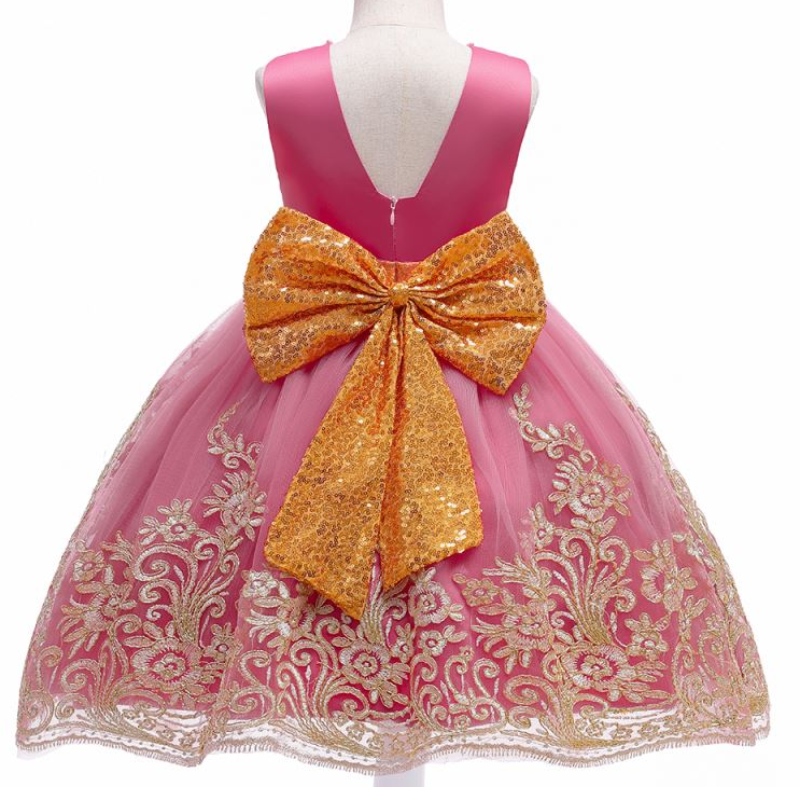 Maqtz 2021 Nouvelle fille princesse robe de bal enfants robes de fête d'anniversaire formelle avec gros arc