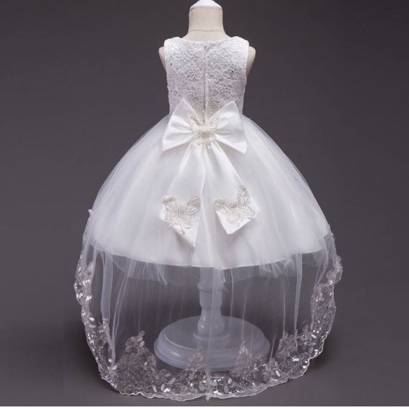Baige Vente chaudenouvelle dentelle à paillettes charmante petite fille robe fleur fleur enfants fête des filles porte robes