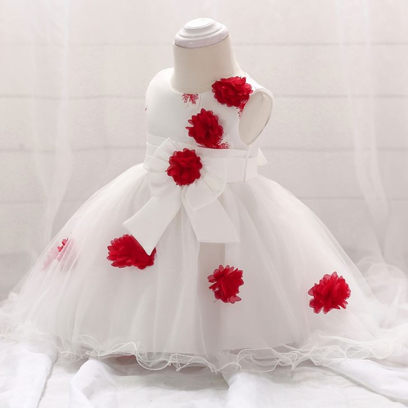 Nouveau design petit vêtements de bébé en gros robe de bébé images First Communion Birthday Party Fancy Dish T1866XZ