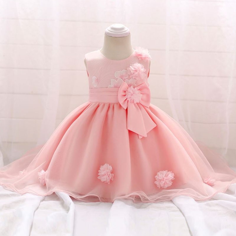 Girls Flower Girl Robe Kids Warid Robes Party First Communion Robe de mode de fête de fleur d'anniversaire