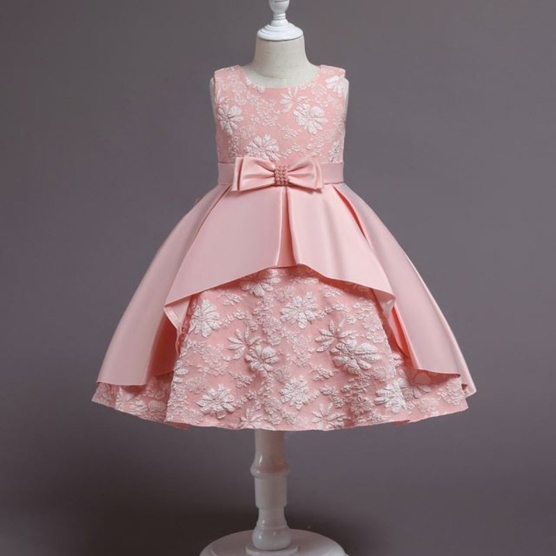 Baige Dernière Design Princess Teenage Birthday Farty Robe Fleur Baby Girl Birthday Party Robes