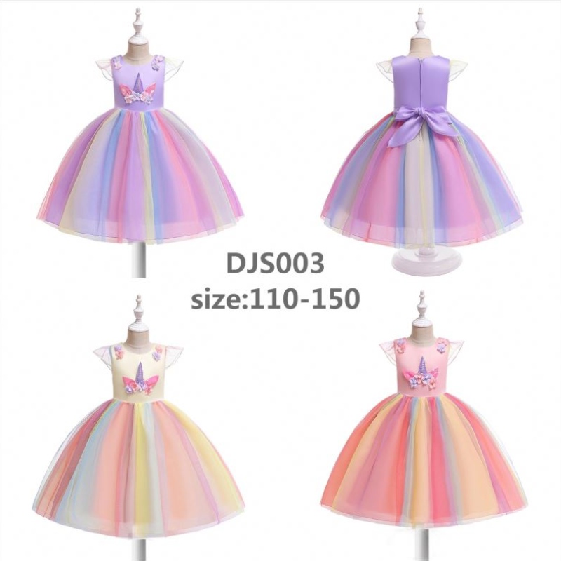 Robe de licorne pour filles robe de tutu arc-en-ciel de licorne pour tenue de fête d'anniversaire avec bandeau