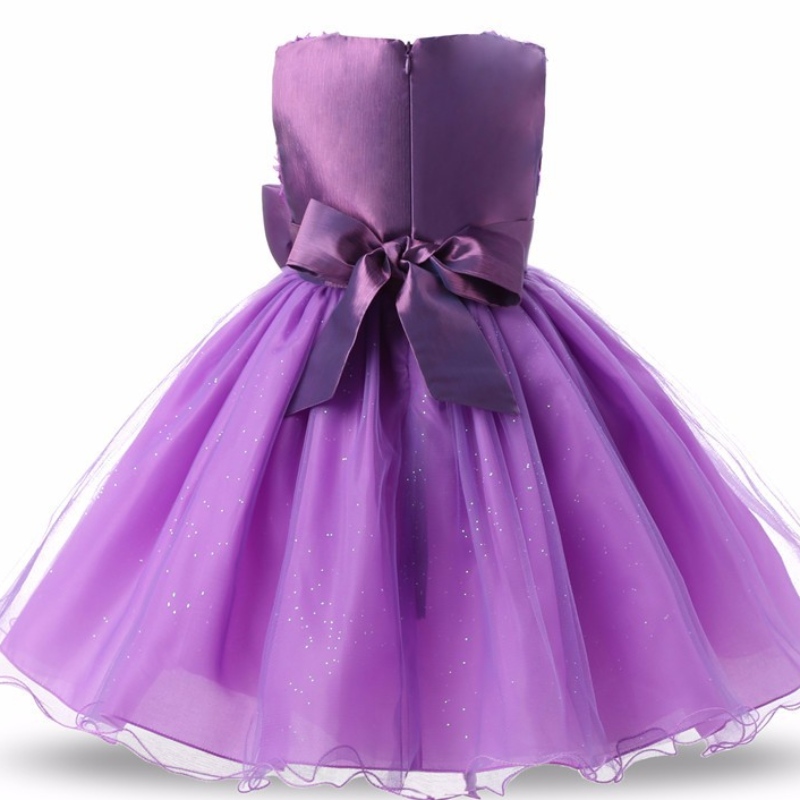 Filles en dentelle fleur princesse robe enfants anniversaire de mariage anniversaire élégant robe adolescente fille concours de concours