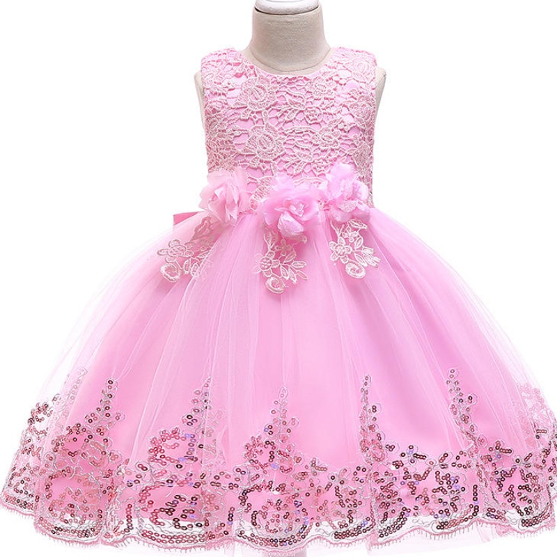 Child Red Bright Princess Robe For Girls Party Frocks Anti-Wrinkes Cotton Breathable Flower Girl Night Robes