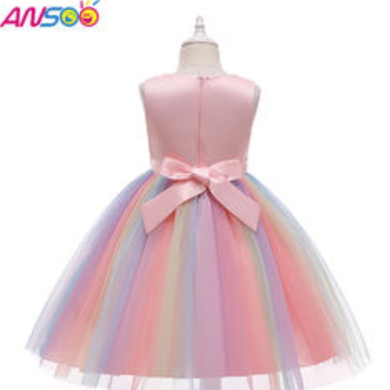 ANSOO Amazon Luxury Sans manches Beau Princesse Kids Ball Ball Childre