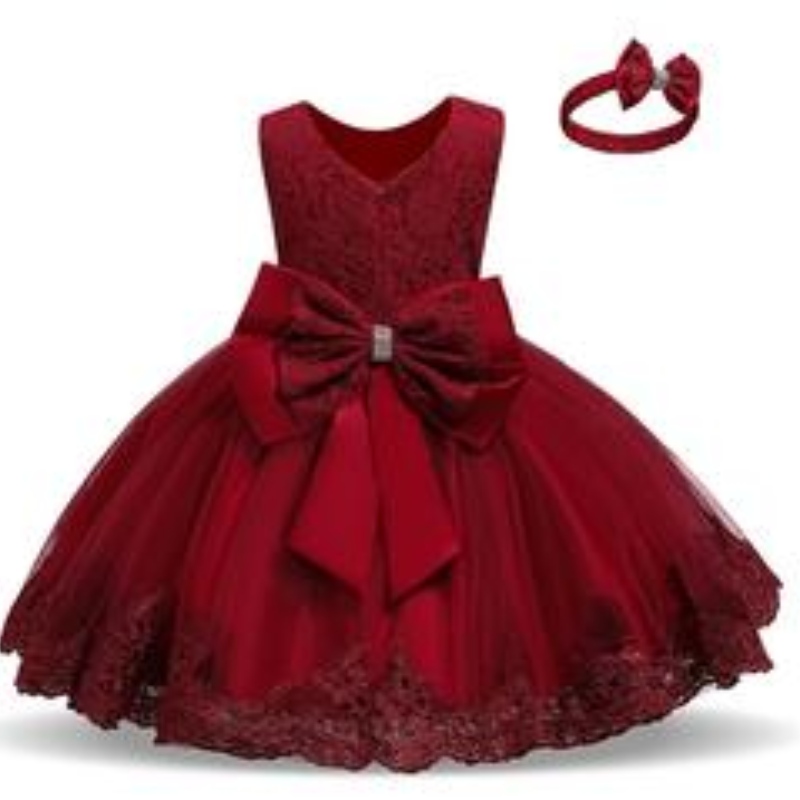 Baby Girls Fluffy Bow Knot Princess Robe Toddler Kids Birthday Tulle Tabrics Party Vestidos Enfants Vêtements décontractés
