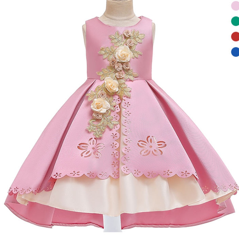 Robes de tutu bleu élégant pour filles Portez des enfants robe de soirée pour fille de 8 ans fleur de fleur