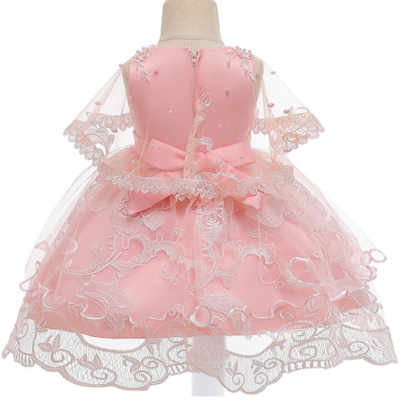 ANSOO enfant sans manches rose rose pour enfants robe fille coton robe de princesse élégante pour fille 2 à 10 ans robes de mariée tutu pour fille