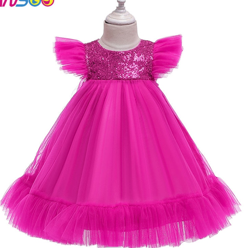 ANSOO PINK TUtu Flower Girls \\ 'Enfants Party Princess Baby Girl Robe de mariée 2-10 pour les filles de mariage pour enfants