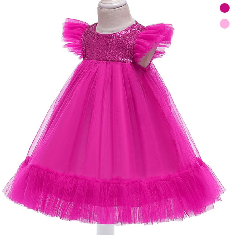 ANSOO PINK TUtu Flower Girls \\ 'Enfants Party Princess Baby Girl Robe de mariée 2-10 pour les filles de mariage pour enfants