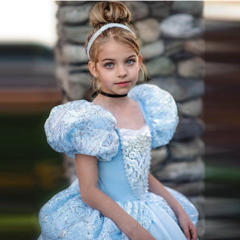 Snow White Girls Princess Costume For Kids Carnival Party Children Vêtements Girls Cosplay Dress Up Robe