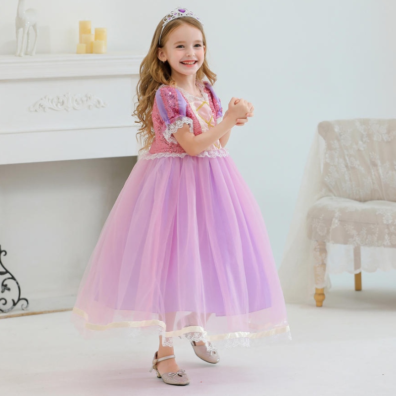 Filles princesse inspirée de robe fête de dessin animé personnage des filles pour filles robes