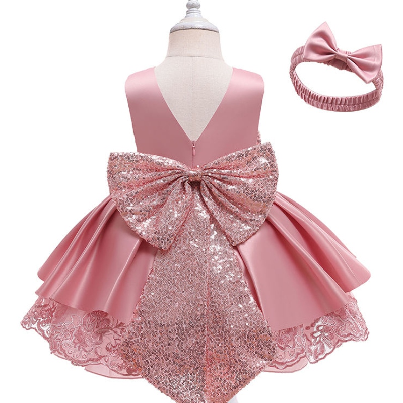 Lace Baby Girl Robe de mariée Nouveau style, robe pari de 1 à 6 ans pour bébé fille