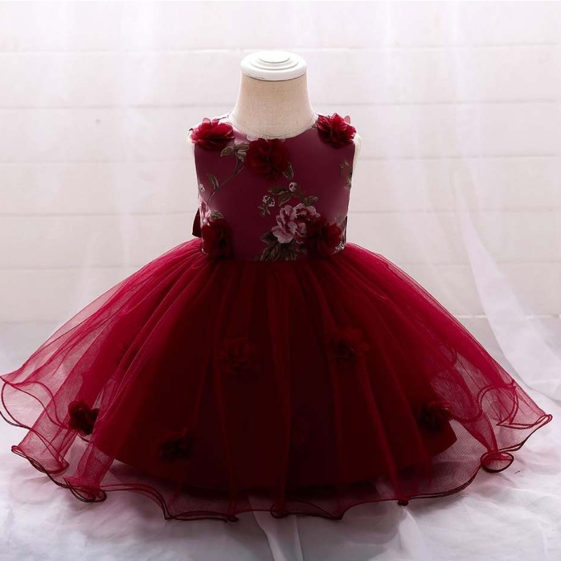 Vente chaude bébé robe de fête d'été pour enfants robe de mariée d'anniversaire pour 3-24m Wear