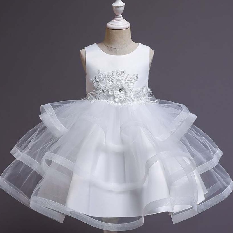 Baige petit gamin bébé fleur fleur fille d'été d'anniversaire de fête robe costume robe princesse robe 3 à 10 ans