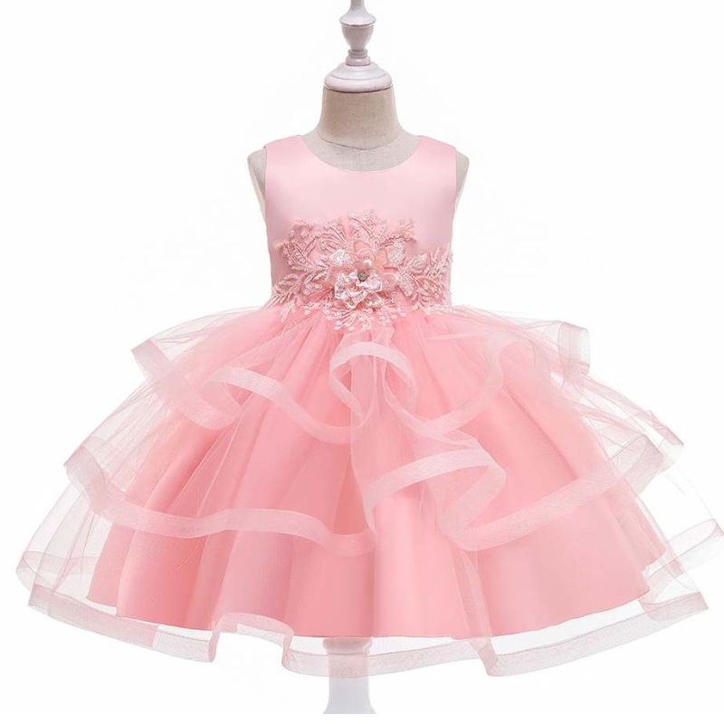 Baige petit gamin bébé fleur fleur fille d'été d'anniversaire de fête robe costume robe princesse robe 3 à 10 ans