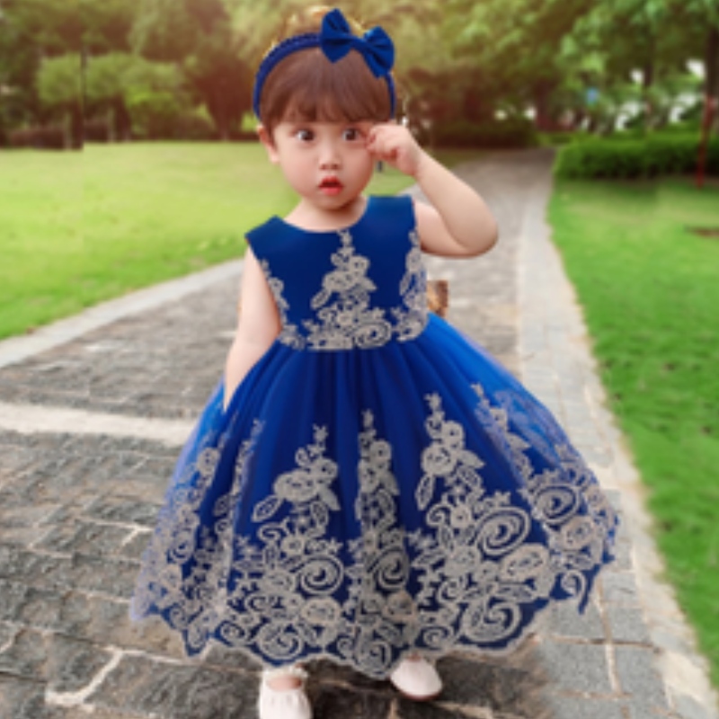 Baige New Lace Frock Kids Party Portez 0 à 6 ans