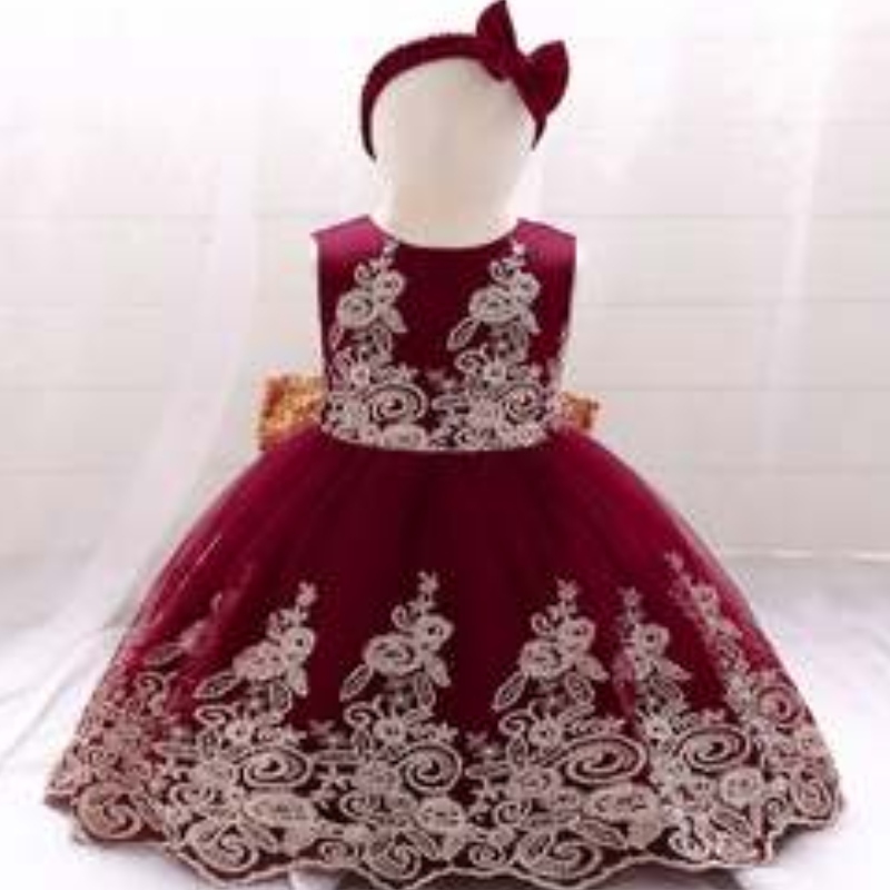 Baige New Lace Frock Kids Party Portez 0 à 6 ans