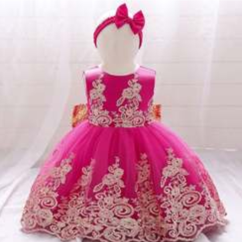 Baige New Lace Frock Kids Party Portez 0 à 6 ans